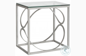 Metal Designs Argento Ellipse Rectangular End Table