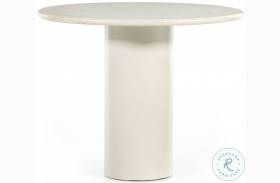 Belle Cream Marble Round Dining Table