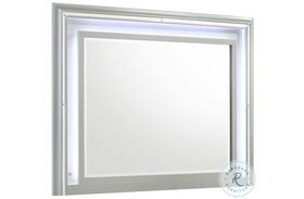 Veronica Light Silver Dresser Mirror with LED Light