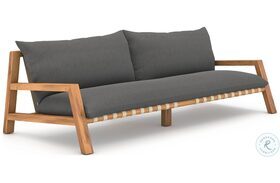 Soren Charcoal And Natural Teak Outdoor Sofa