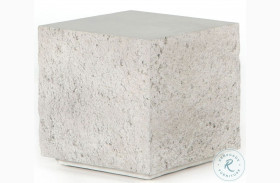 Otero Blanc And Matte White Outdoor Square End Table