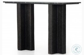 Terrell Black Marble Console Table