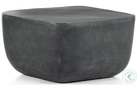 Basil Aged Grey Square Outdoor End Table