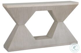 Mar Monte White Marble And Soft Champagne Taupe Console Table