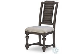 Kingston Dark Sable And Beige Louvered Side Chair Set Of 2