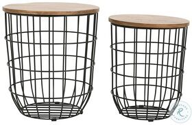 Global Archive Black And Brown End Tables