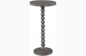Lincoln Park Gray Finish Beaded Post Chairside Table
