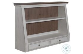 River Place Riverstone White And Tobacco Angled Server Hutch