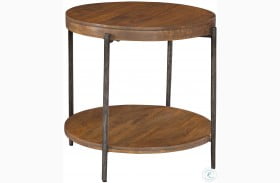 Bedford Park Brown and Gray Round Side Table