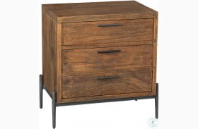 Bedford Park Brown and Gray Three Drawer Nightstand