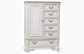 Magnolia Manor Antique White And Weathered Bark Master Chest