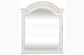 Magnolia Manor Antique White And Weathered Bark 36" Mirror
