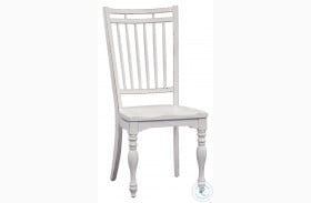 Magnolia Manor Antique White And Weathered Bark Spindle Back Side Chair Set of 2