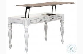 Magnolia Manor Antique White And Weathered Bark Lift Top Writing Desk
