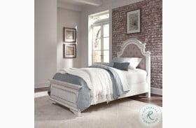 Magnolia Manor Antique White Youth Upholstered Bed