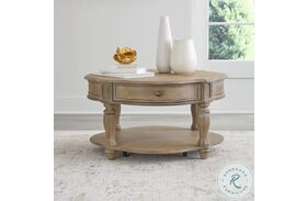 Magnolia Manor Weathered Bisque Round Cocktail Table