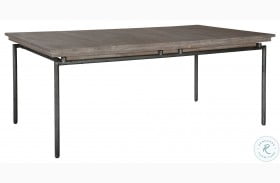 Sedona Gray White Glaze And Aged Iron Rectamgle Extendable Dining Table