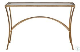 Alayna Heavily Antique Gold Leaf Console Table