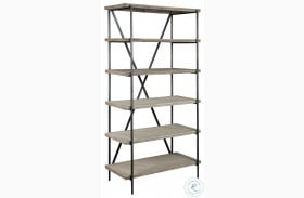 Bedford Park Gray And Forged Iron Etagere