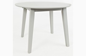 Simplicity Dove Grey Round Drop Leaf Dining Table
