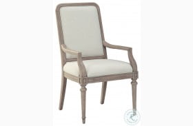 Wellington Estates Linen And Driftwood Arm Chair Set of 2