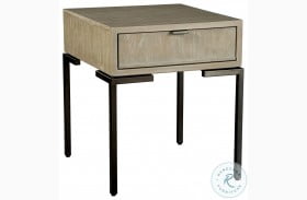 Scottsdale Sand Dune And Black Drawer Lamp Table
