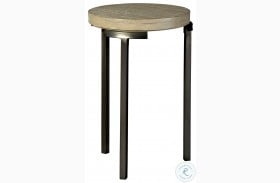 Scottsdale Sand Dune And Black Round End Table