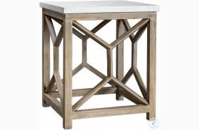 Catali neutral Ivory and Oatmeal Wash End Table