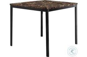 Tempe Black And Brown Marble Top Counter Height Dining Table