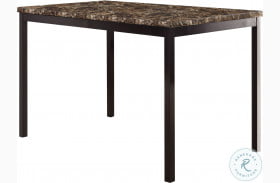Tempe Black And Brown Marble Top Dining Table