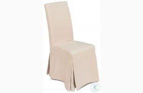 Draped Beige Side Chair Set Of 2