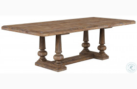 Architrave Almond Extendable Trestle Dining Table