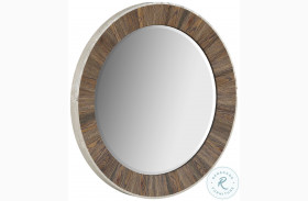 Stockyard Brown Round Mirror