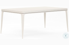 Blanc Alabaster Extendable Rectangular Dining Table