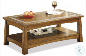 Craftsman Home Americana Oak Rectangular Cocktail Table