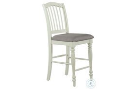 Cumberland Creek Nutmeg And White Slat Back Counter Height Chair Set of 2