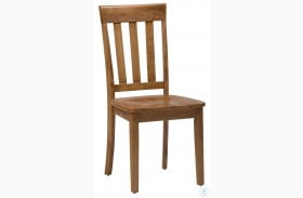 Simplicity Honey Slat Back Side Chair Set of 2