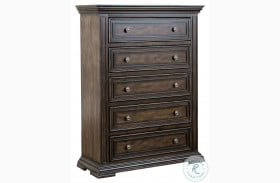 Big Valley Heavy Distressing Brownstone 5 Drawer Chest