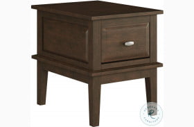 Minot Brown Cherry Drawer End Table