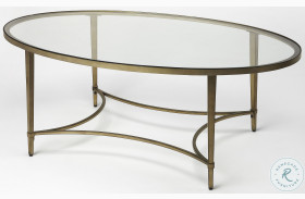 Monica Gold Oval Coffee Table