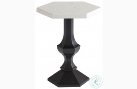 Pavlova Soft Ivory And Slightly Textured Graphite Outdoor Accent Table