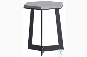 South Beach Gray Stone And Dark Graphite Outdoor Spot Table
