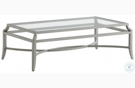 Silver Sands Soft Gray Outdoor 49" Rectangular Cocktail Table