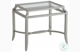 Silver Sands Soft Gray Outdoor 26" End Table