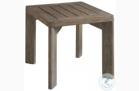 La Jolla Taupe Gray Painta Outdoor 28" End Table