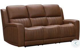 Pierce Homerun Cinnamon Zero Gravity Power Reclining Sofa with Power Headrests And Lumbar