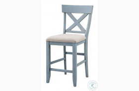 Bar Harbor Blue Counter Height Dining Chair Set of 2