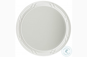 Avondale White Alabaster Carreno Round Mirror