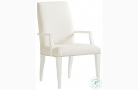 Avondale Arctic White Darien Upholstered Arm Chair