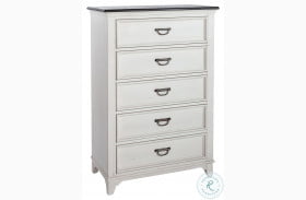 Allyson Park Wire Brushed White And Charcoal Chest